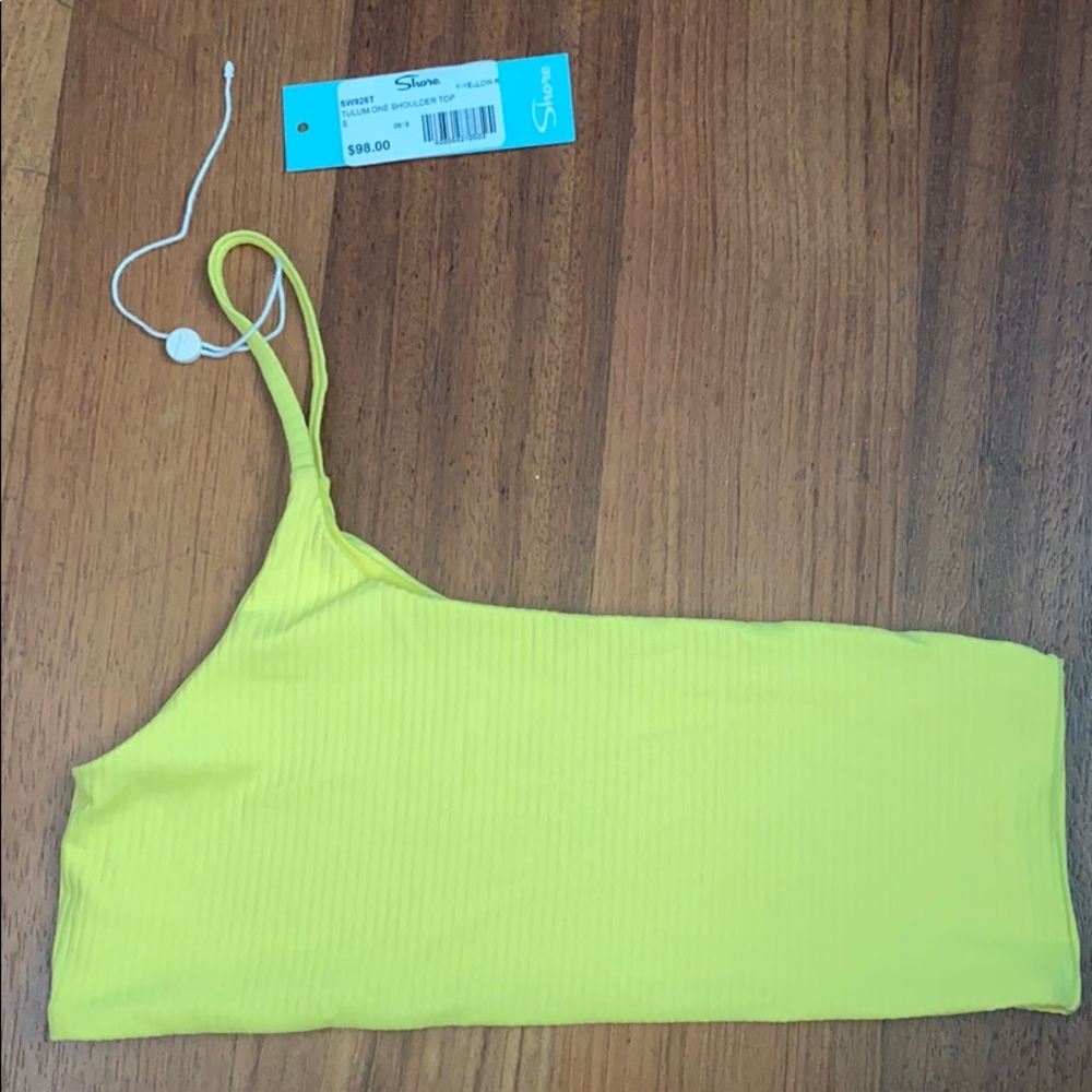 Shore tulum one shoulder bikini top